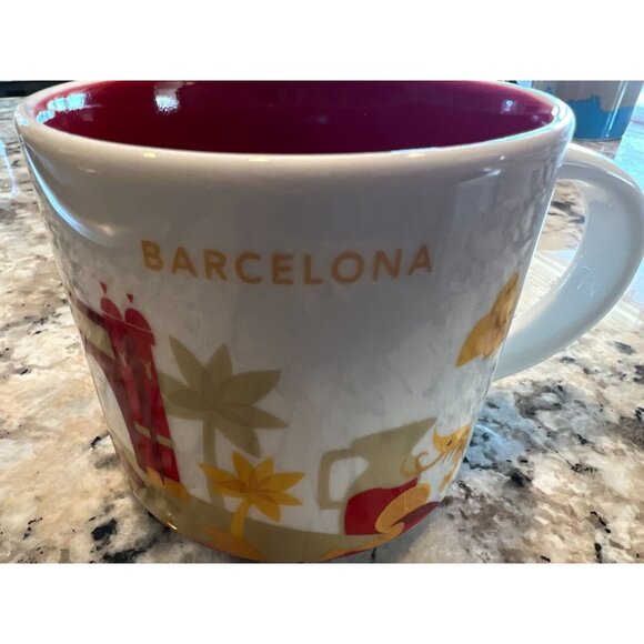 Starbucks Barcelona Spain Europe You are Here Coffee‎ Mug 14 oz Cup NWT City - Picture 7 of 7